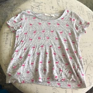 Grey flamingo t-shirt